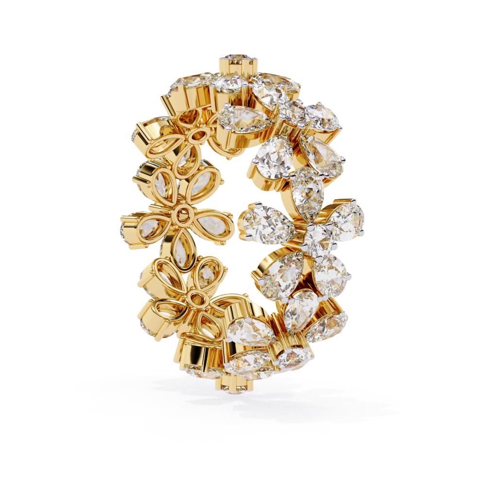 Flower Style Full Eternity Wedding Band