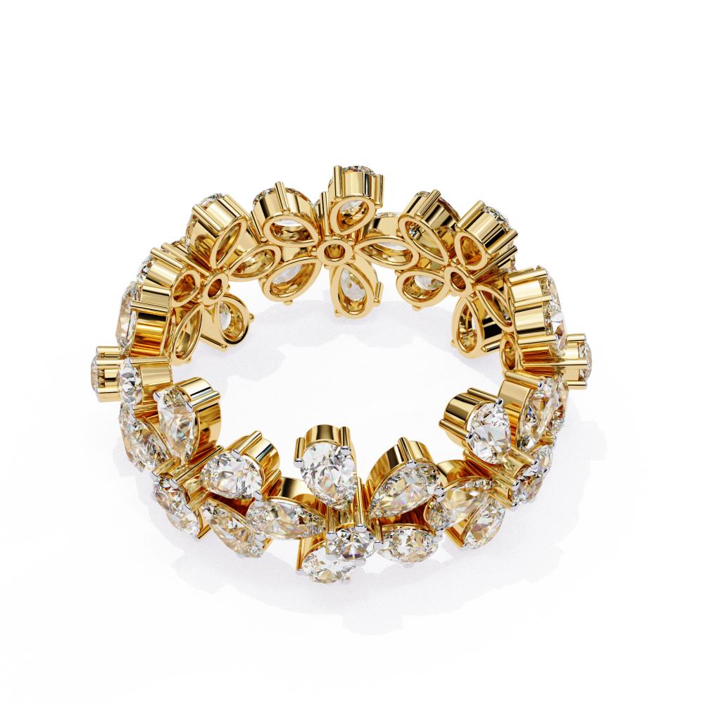 Flower Style Full Eternity Wedding Band