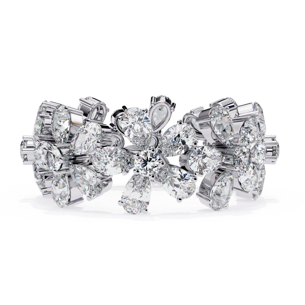 Flower Style Full Eternity Wedding Band