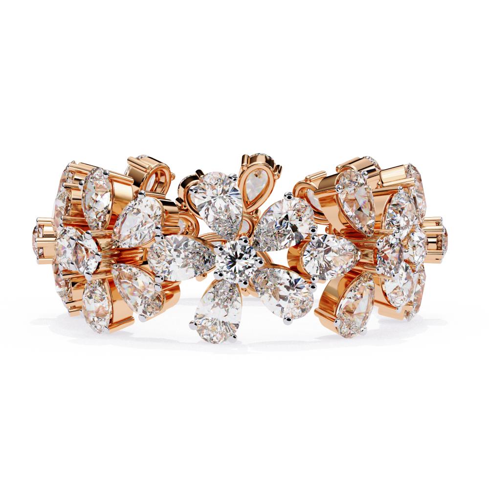 Flower Style Full Eternity Wedding Band