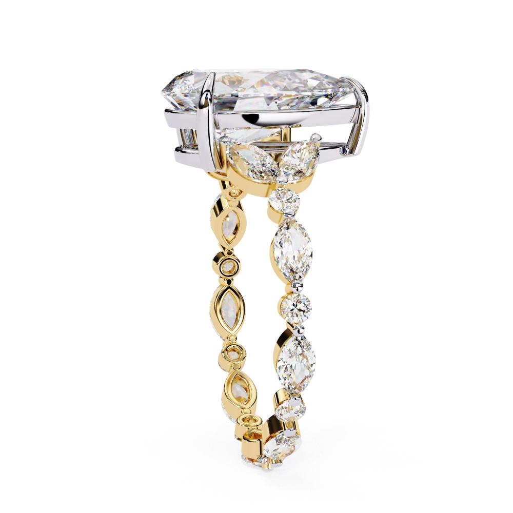 Pear Accent Stone with Full Eternity Engagement Ring