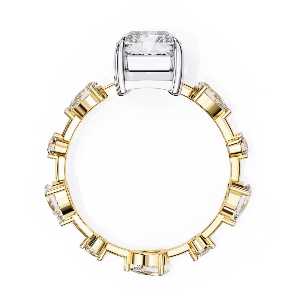 Radiant Solitaire with Antique Band Engagement Ring