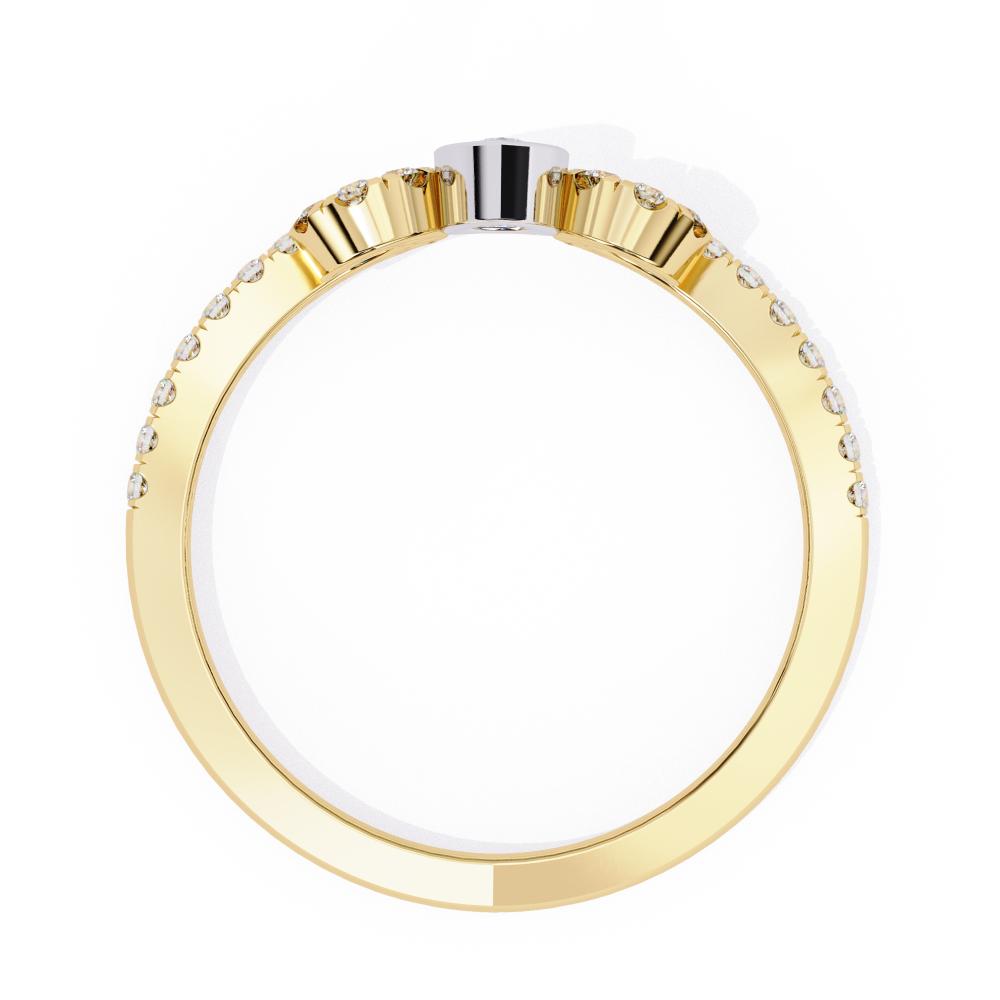 Pear Vintage Chevron Engagement Ring