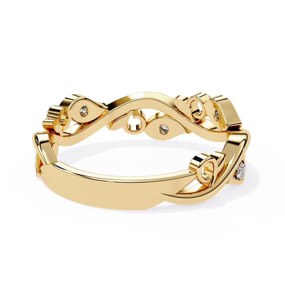 Scrolling Floral Wedding Band