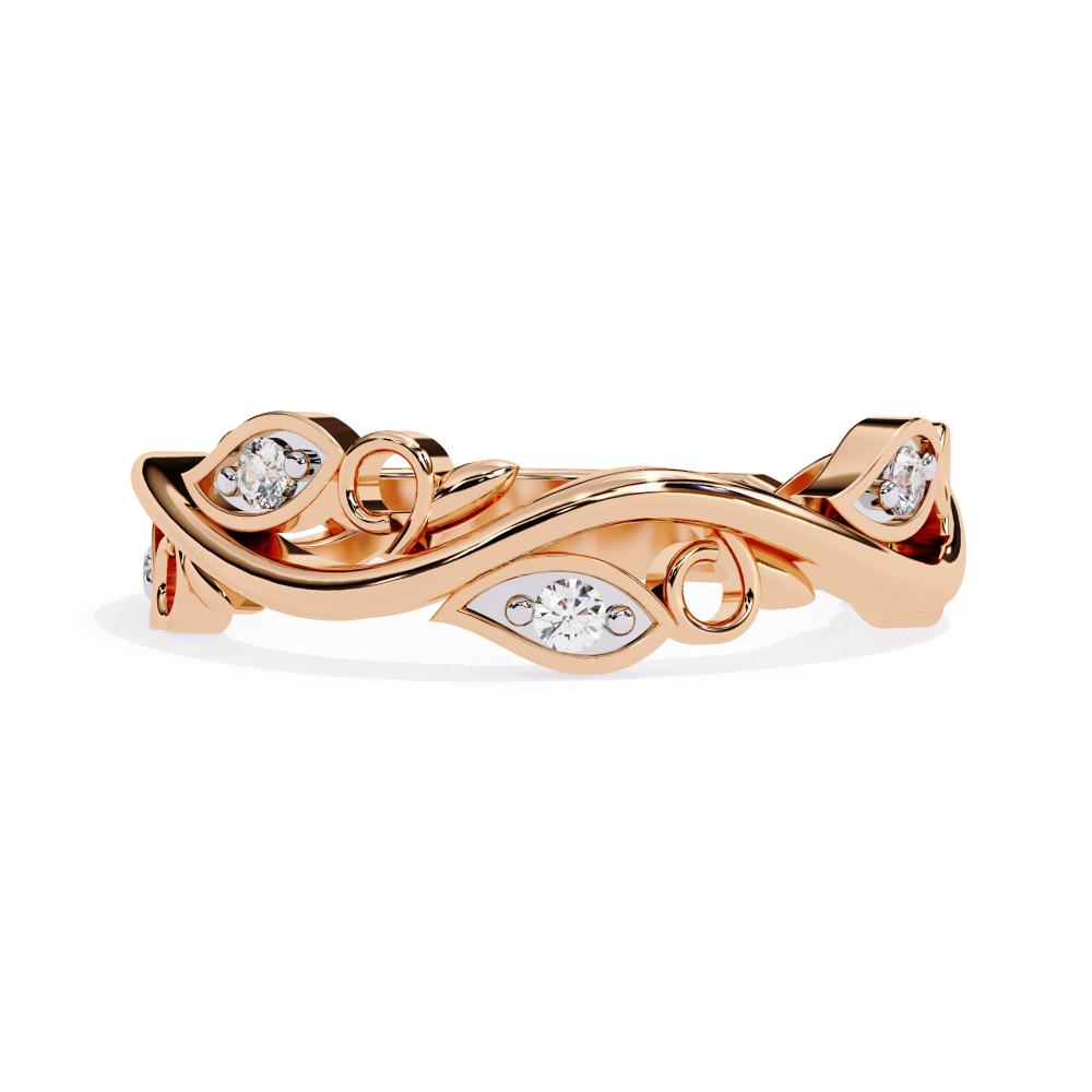 Scrolling Floral Wedding Band