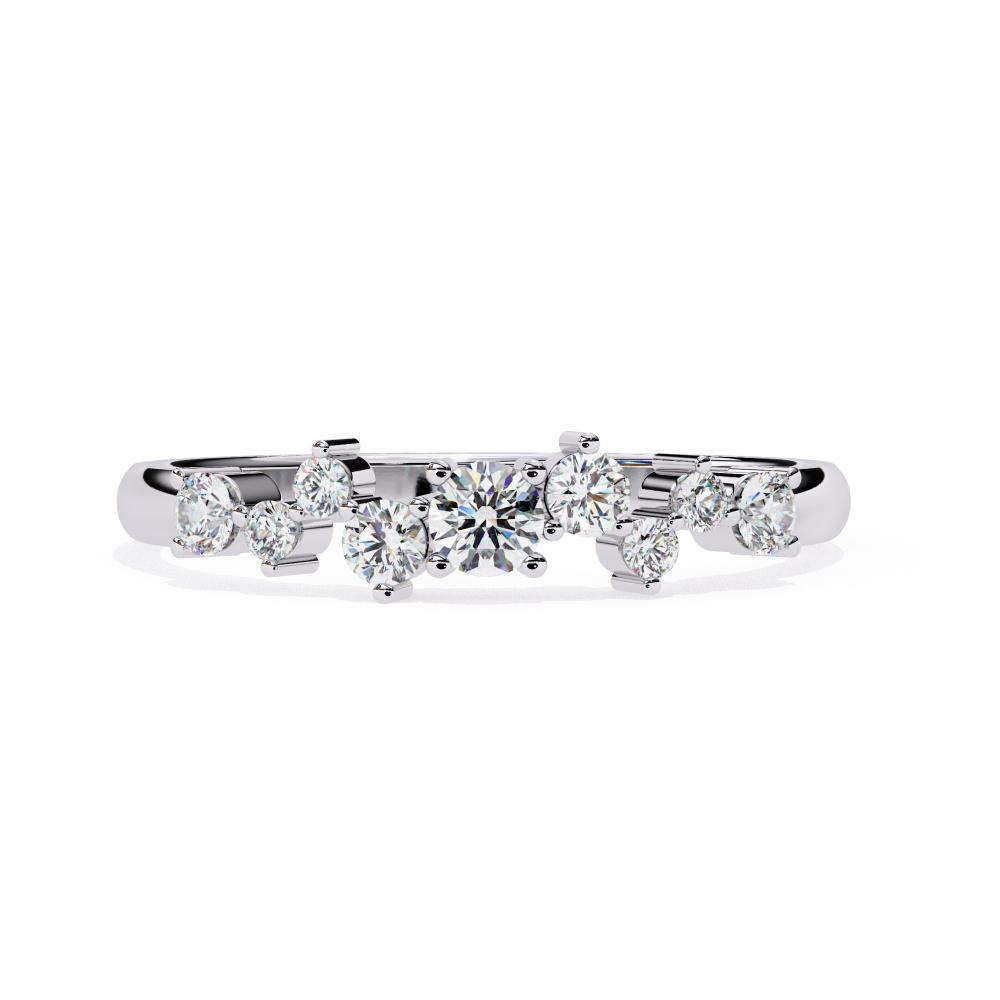 Round Half Eternity Wedding Band