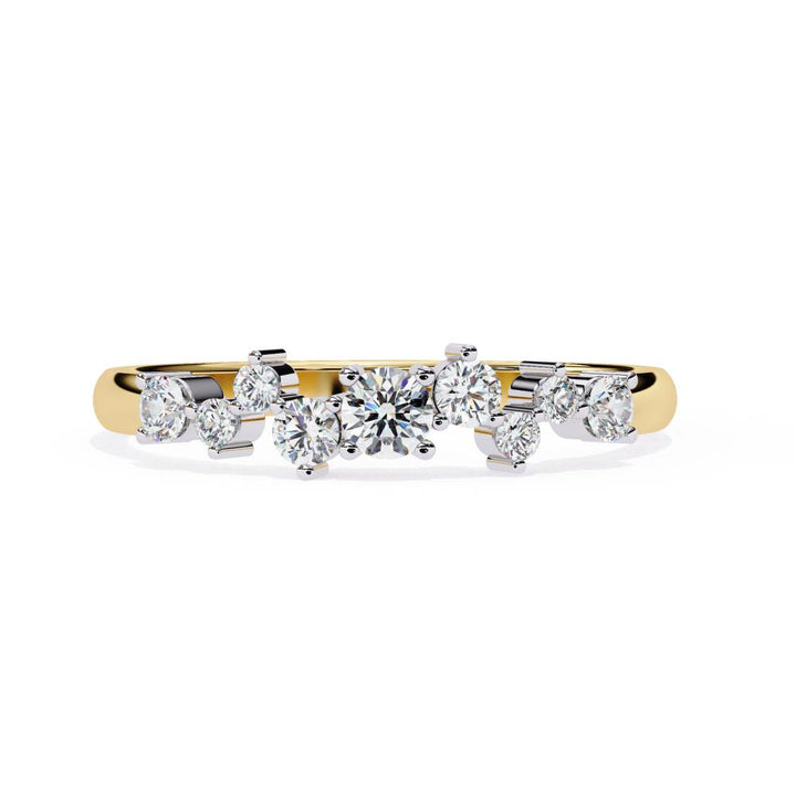 round diamond half eternity ring