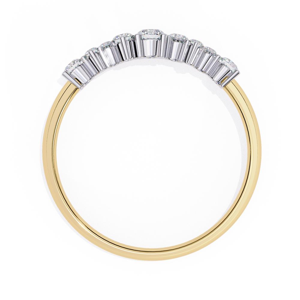 Round Half Eternity Wedding Band