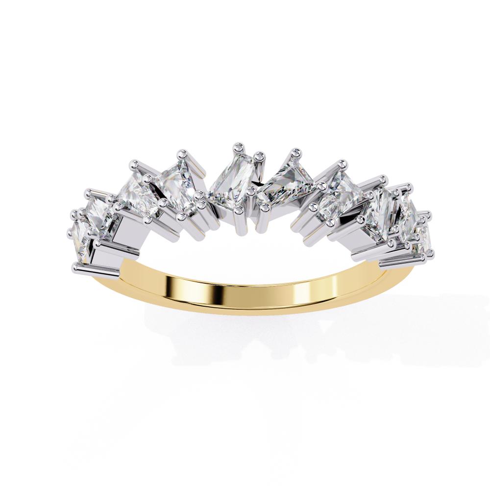 Baguette Half Eternity Wedding Band