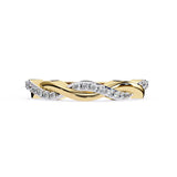 Swirl Half Eternity Wedding Band