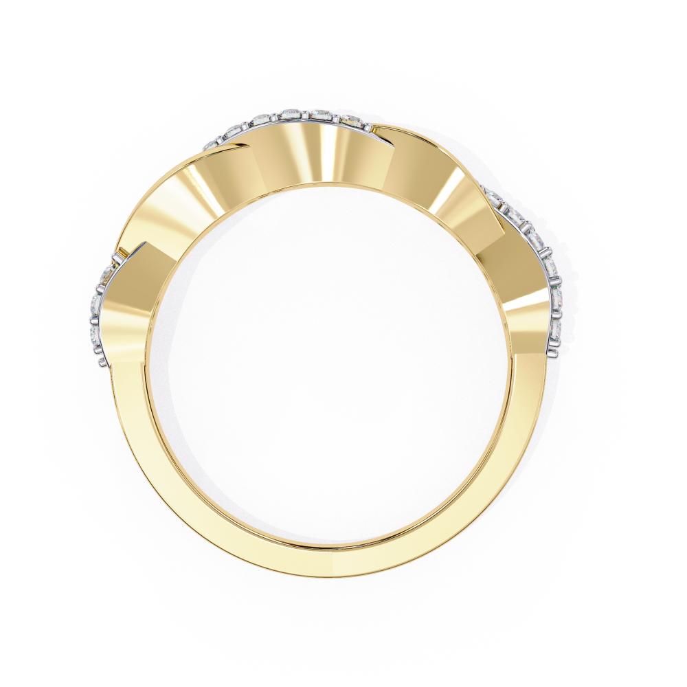 Swirl Half Eternity Wedding Band