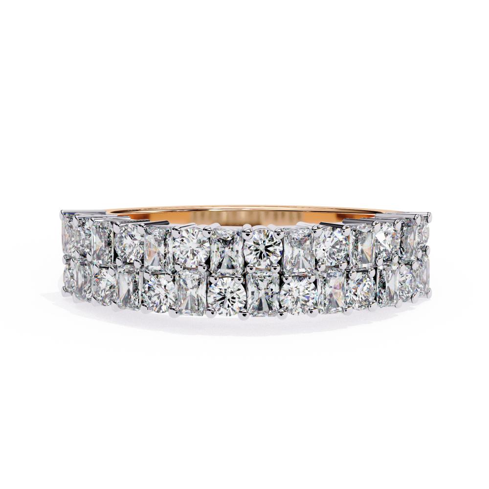 Round & Radiant Half Eternity Wedding Band