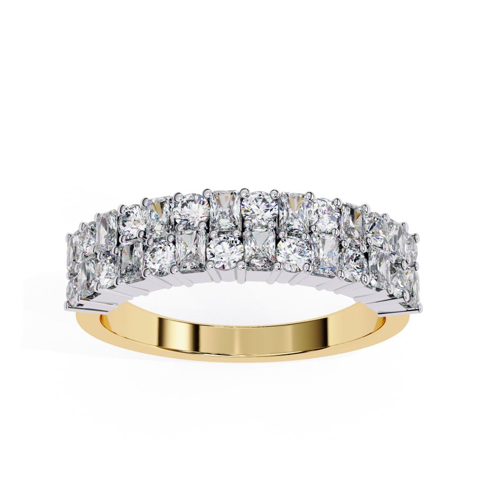 Round & Radiant Half Eternity Wedding Band