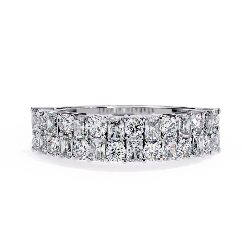 Round & Radiant Half Eternity Wedding Band