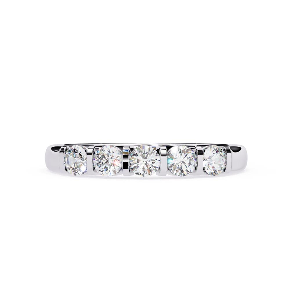 Round 5 Stone Bar Set Wedding Band
