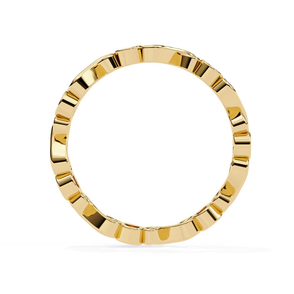 Round Bezel Set With Infinity Style Wedding Band