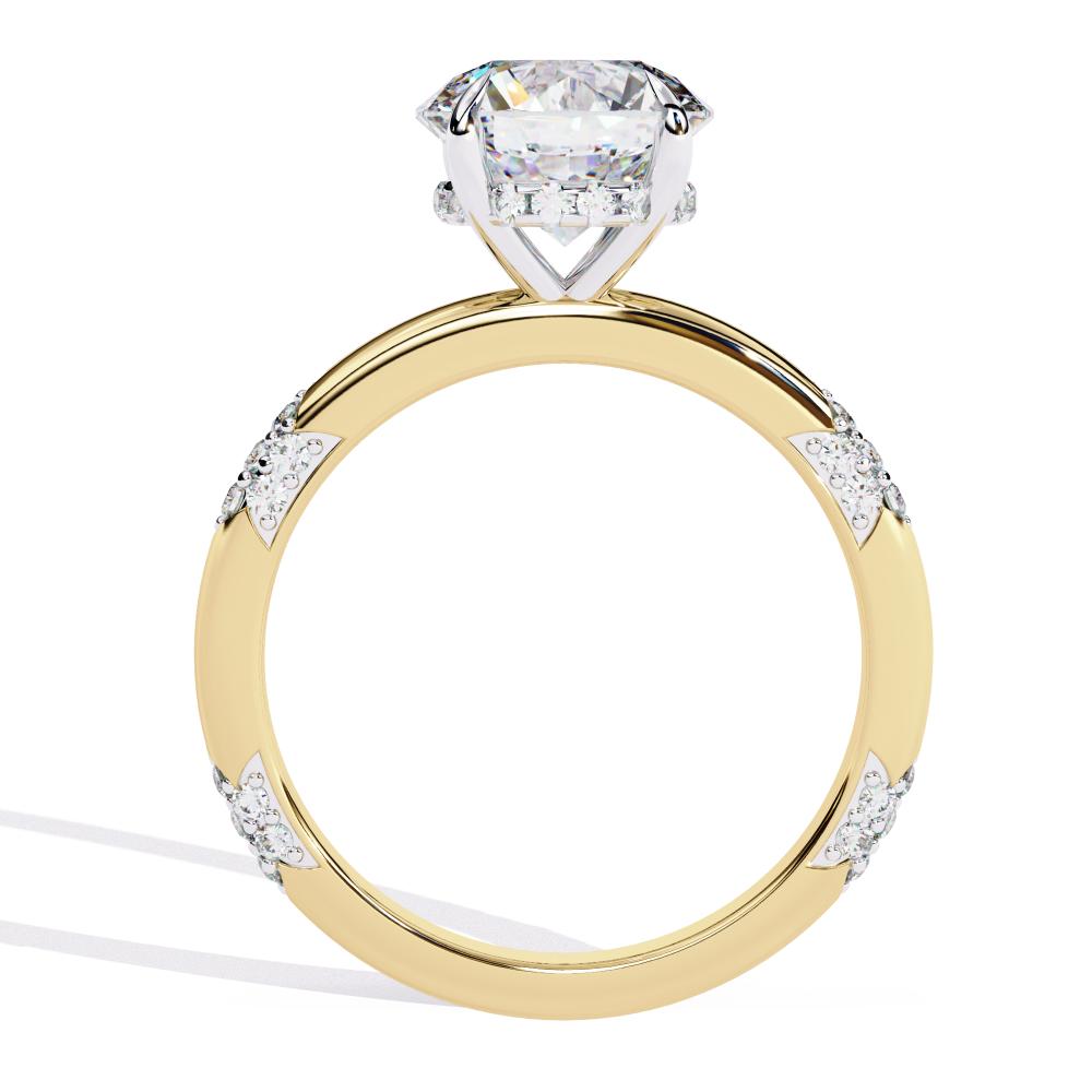 Marquise Round Curved Wedding Band