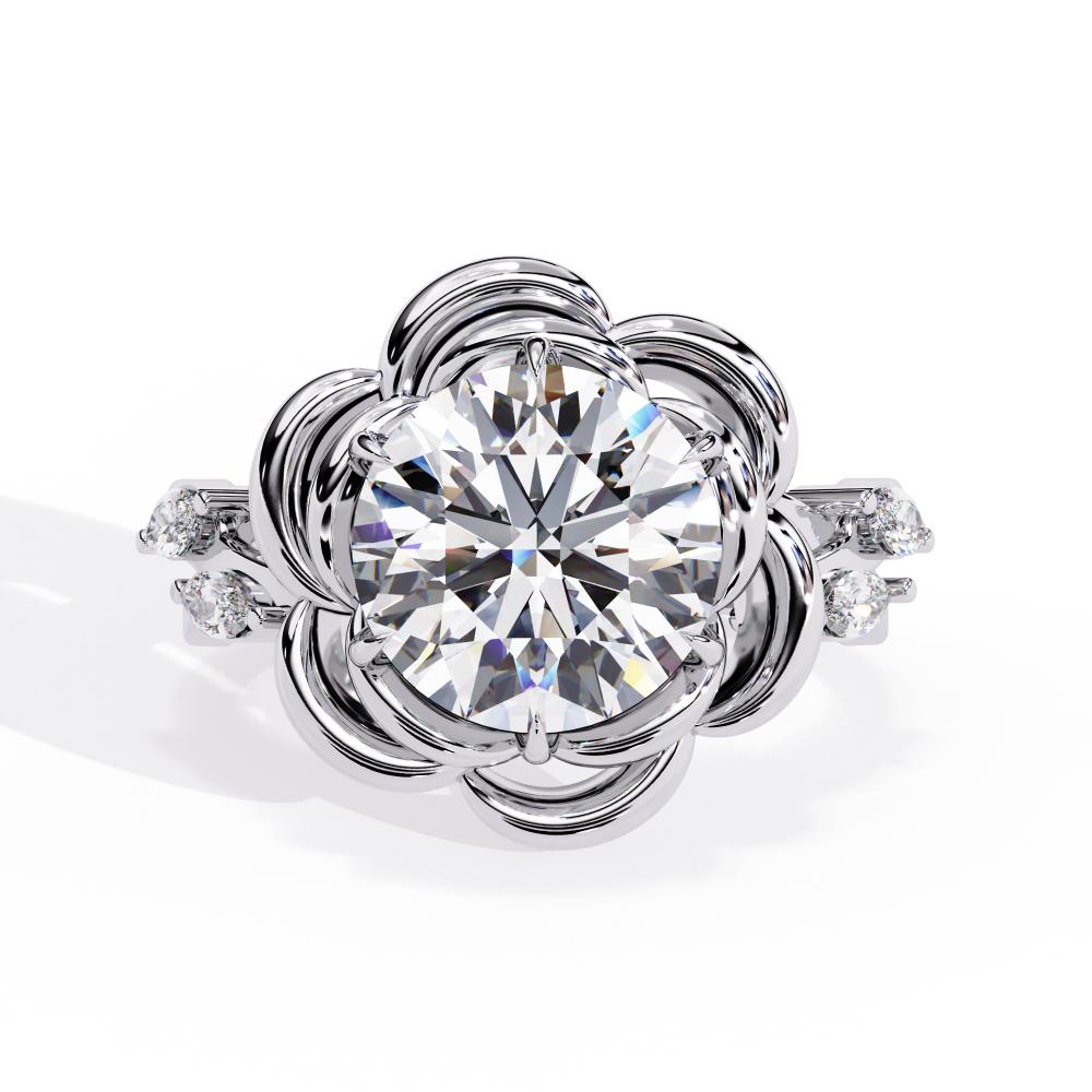 Flower Engagement Ring