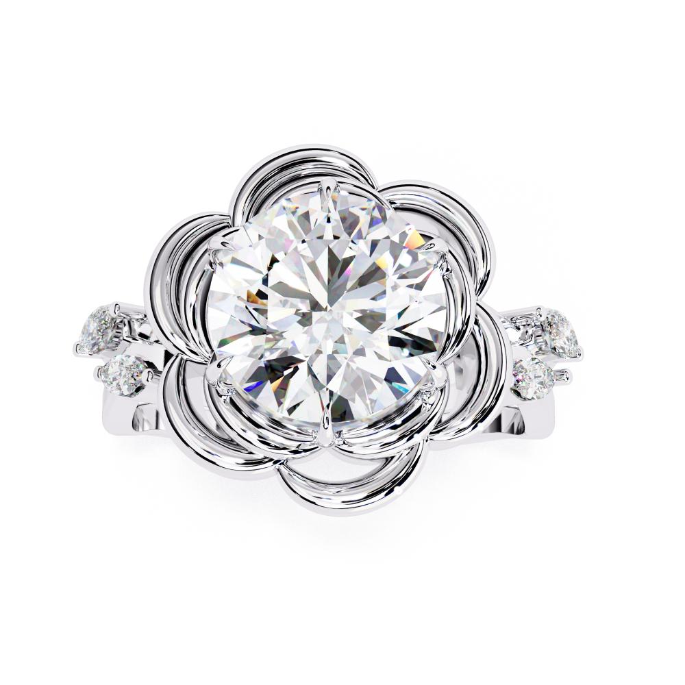Flower Engagement Ring