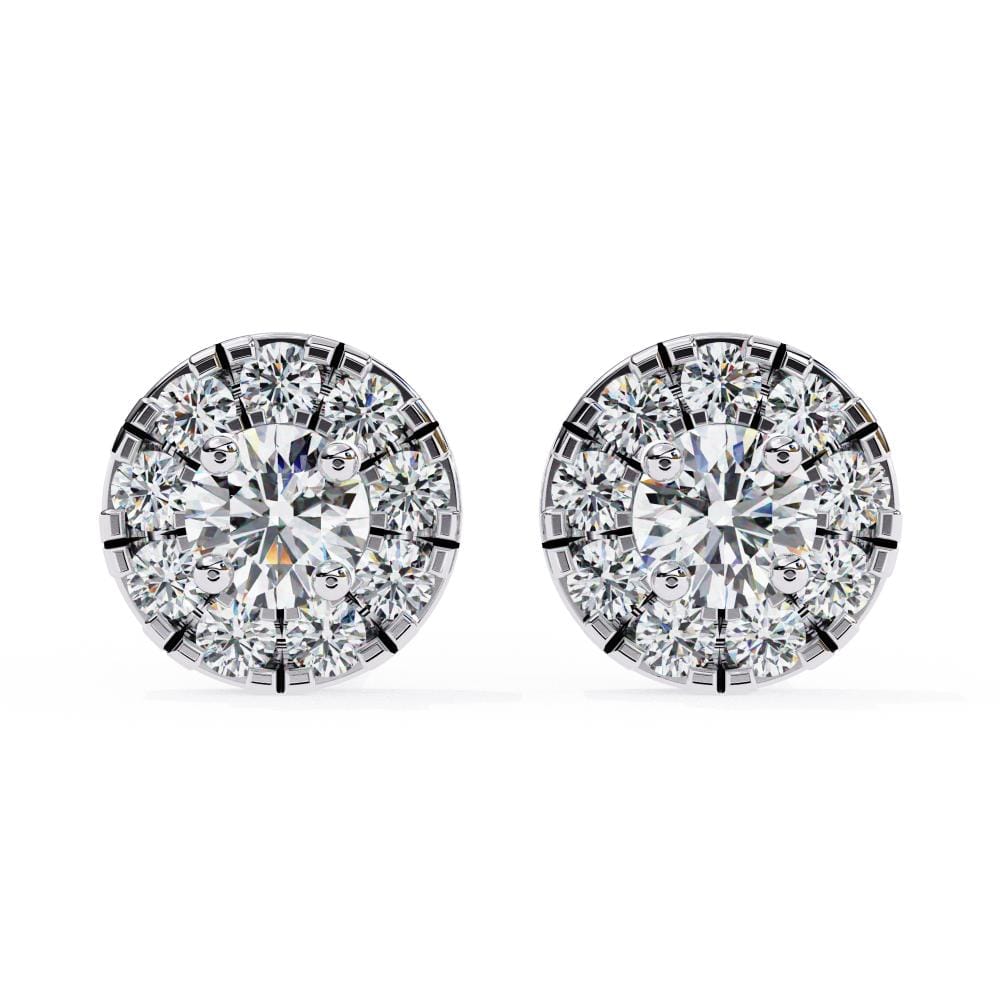 Antique Diamond Cluster Earrings