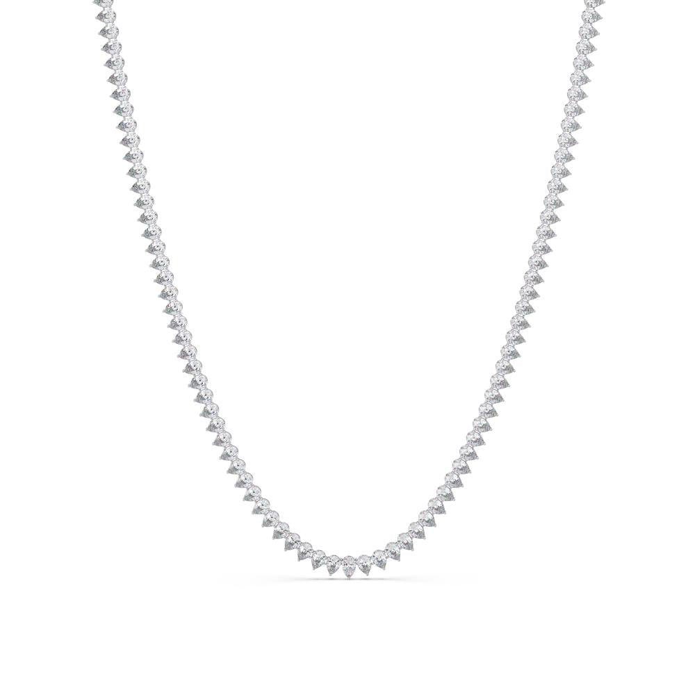 Pear Moissanite Diamond Tennis Necklace