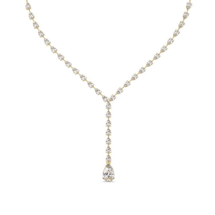Pear Diamond Tennis Necklace