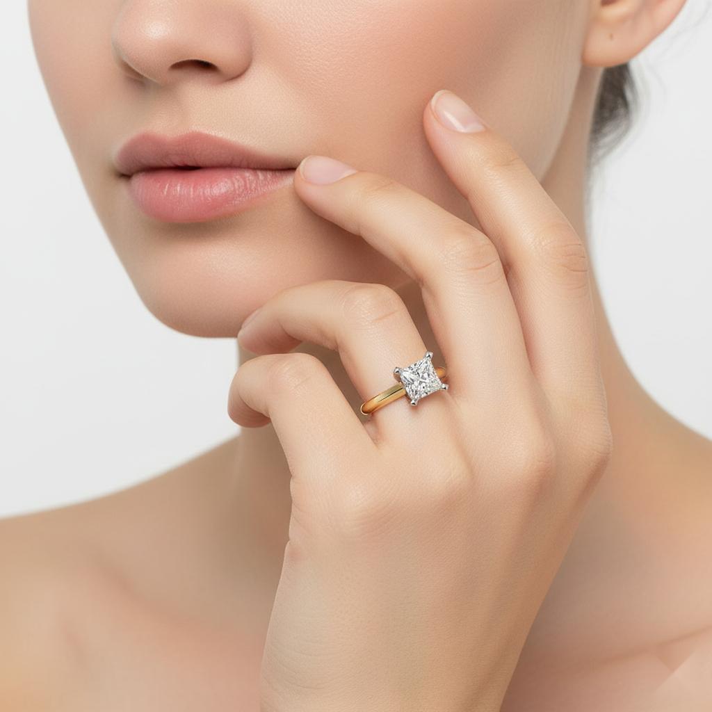 Princess Solitaire Engagement Ring