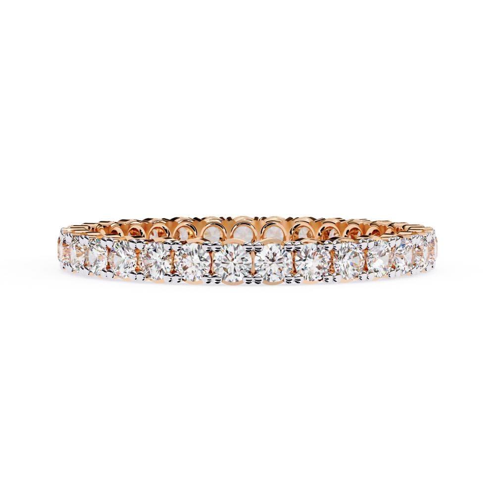 Round Diamond Wedding Band