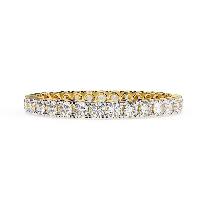 Round Shared Prong Full Eternity Wedding Band