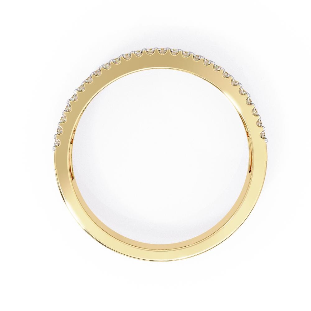 Baguette & Round Half Eternity Wedding Band