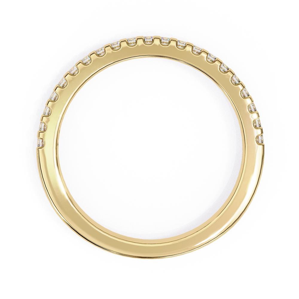 Round Half Eternity Pave Wedding Band