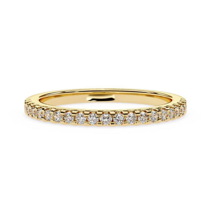 Round Half Eternity Wedding Band