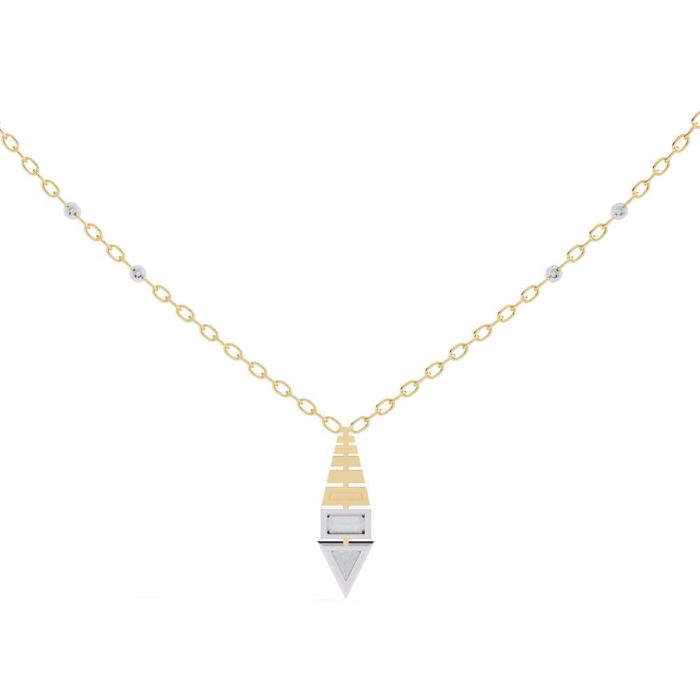 Triangle & Baguette Designer Pendant with Chain