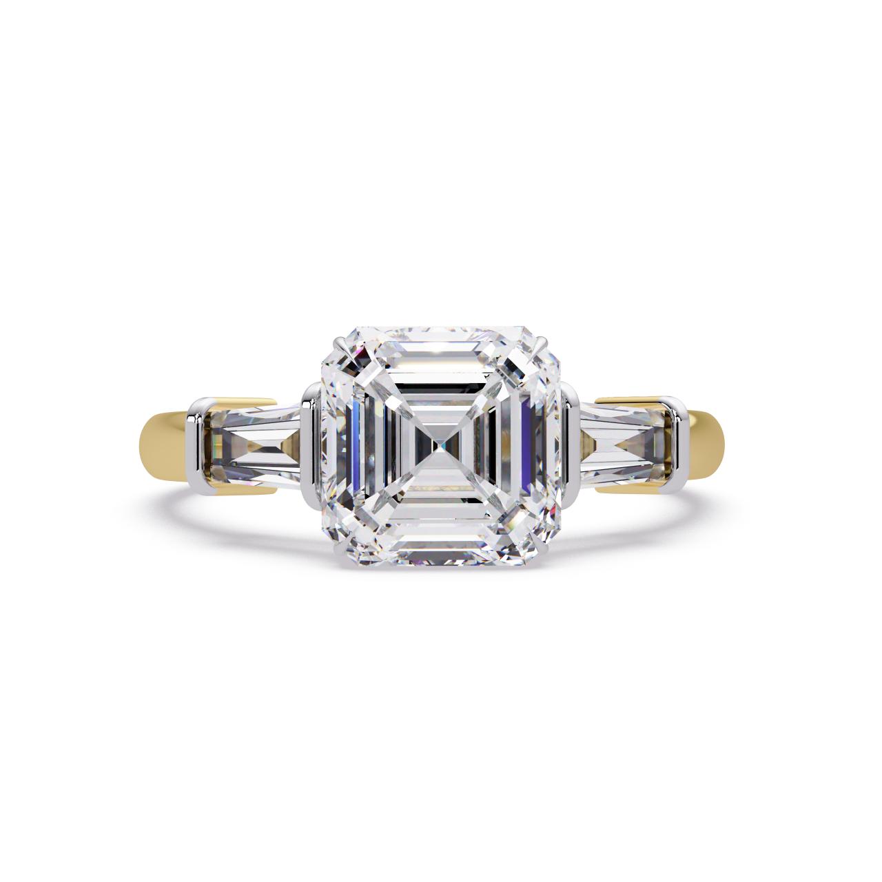Carre Cut Diamond Ring