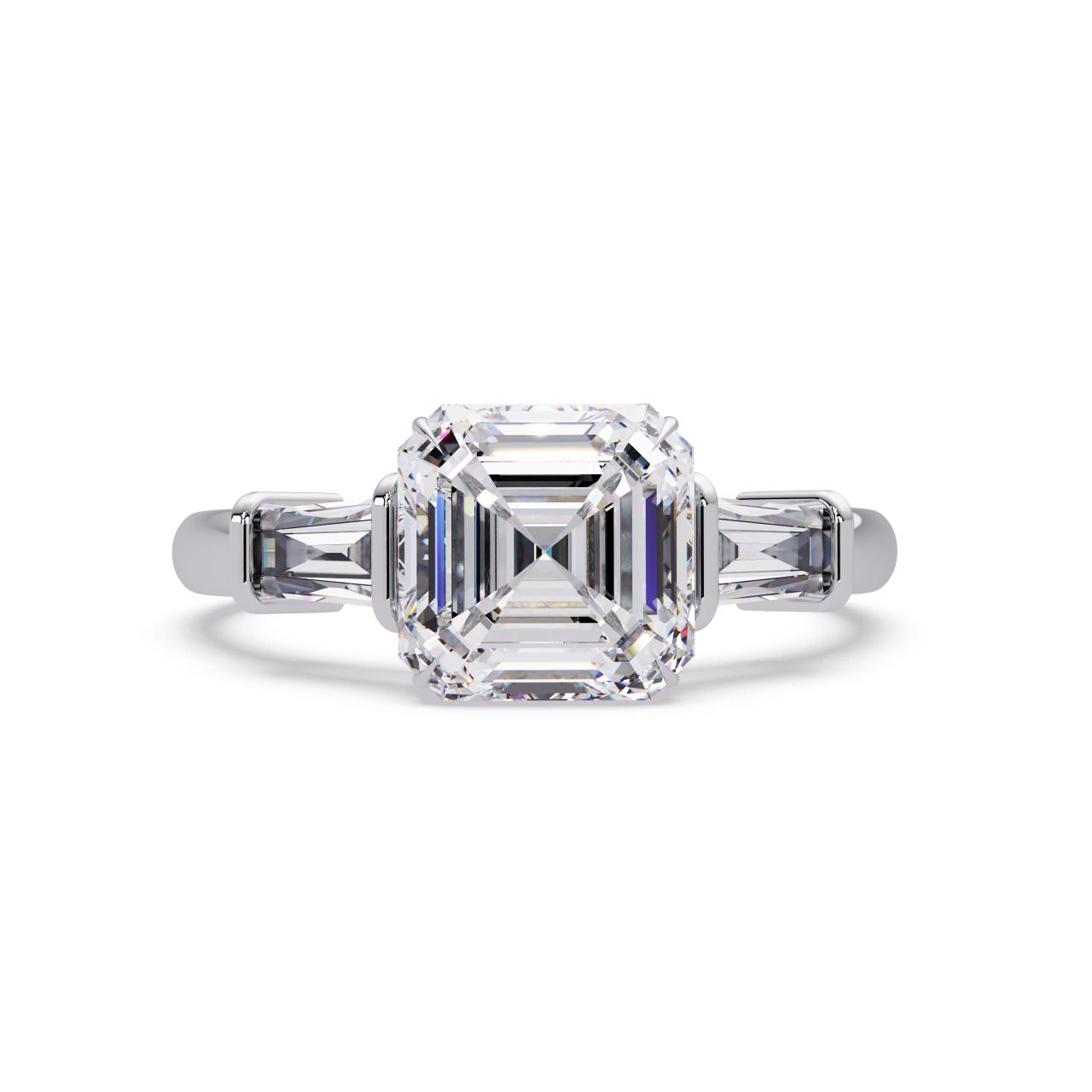 Carre Cut Diamond Ring