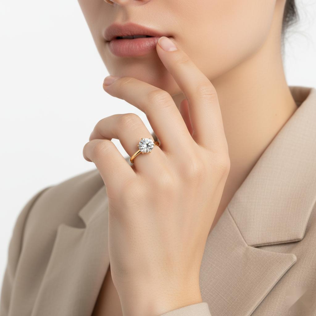 Tulip Basket Engagement Ring