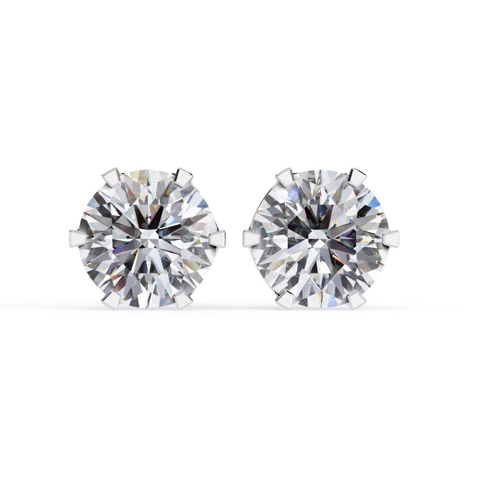 European Cut Diamond Earrings