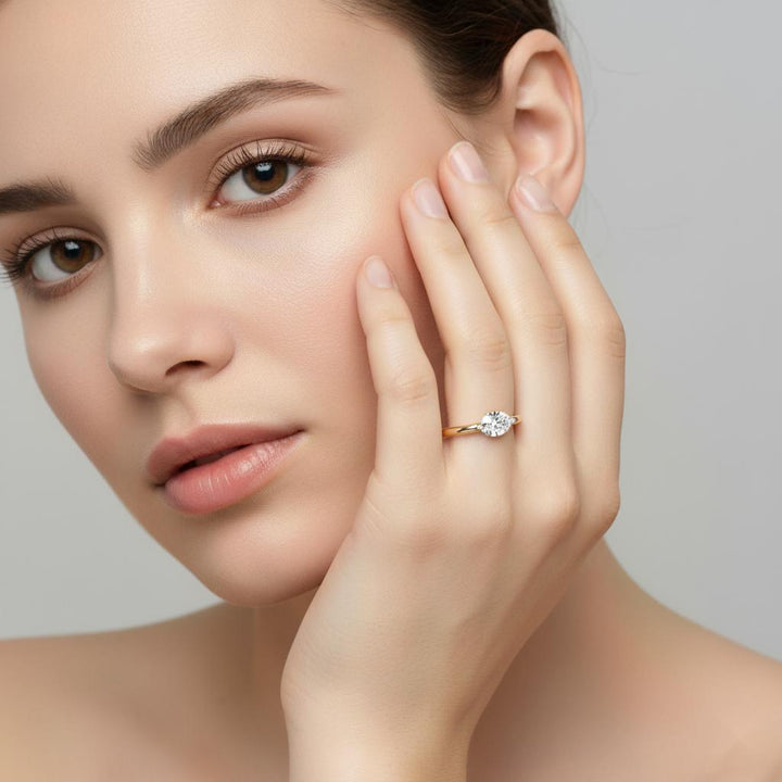 sideways engagement ring