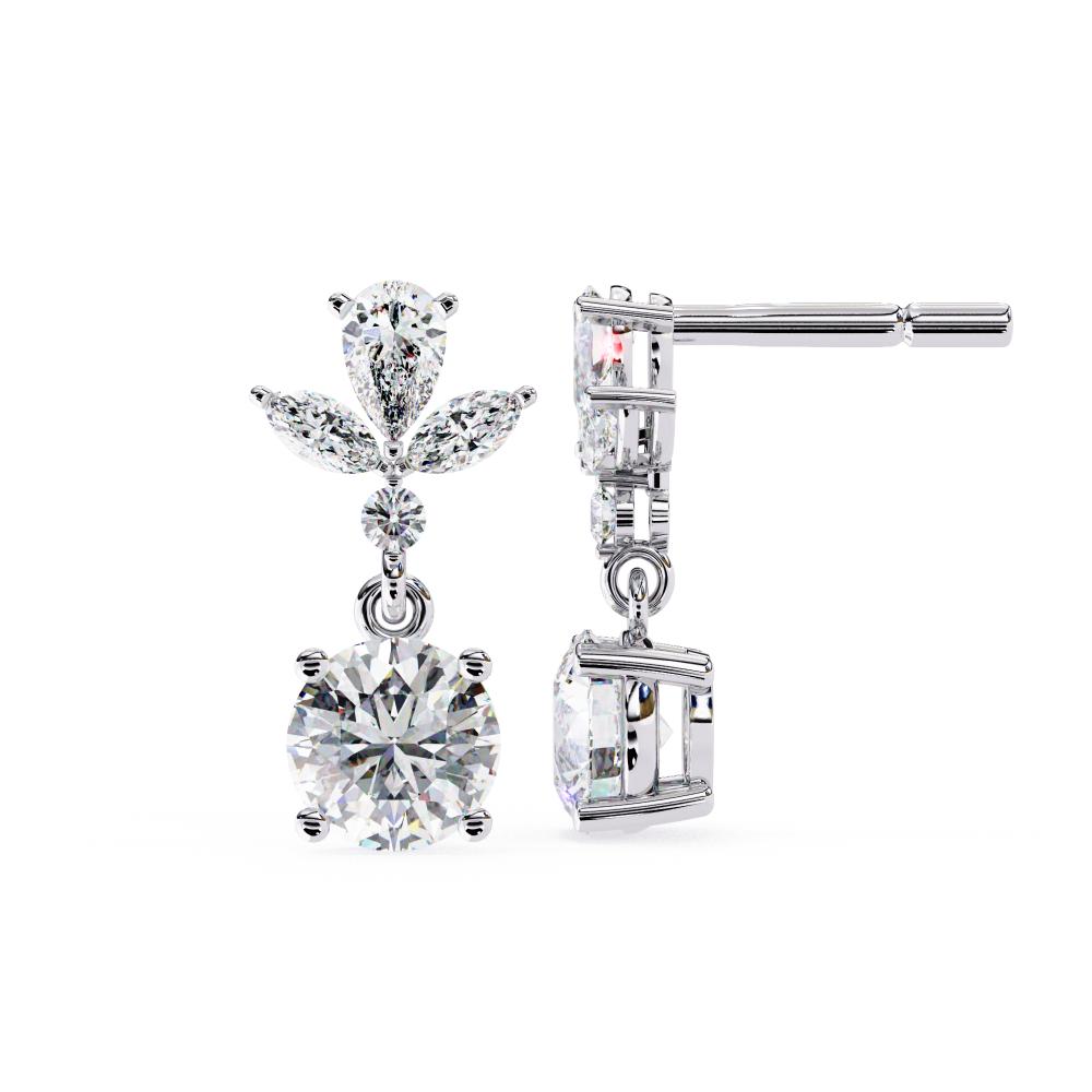 Double Drop Diamond Earrings