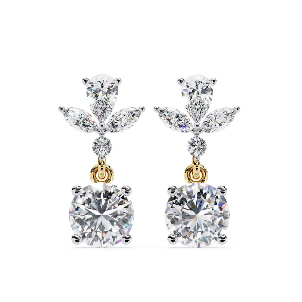 Double Drop Diamond Earrings