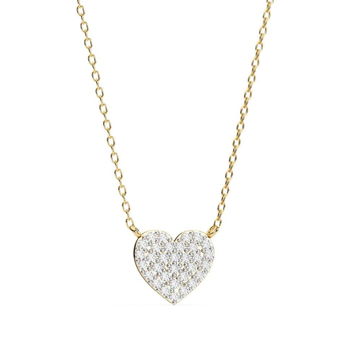 Heart Shape Full Diamond Pendant Necklace