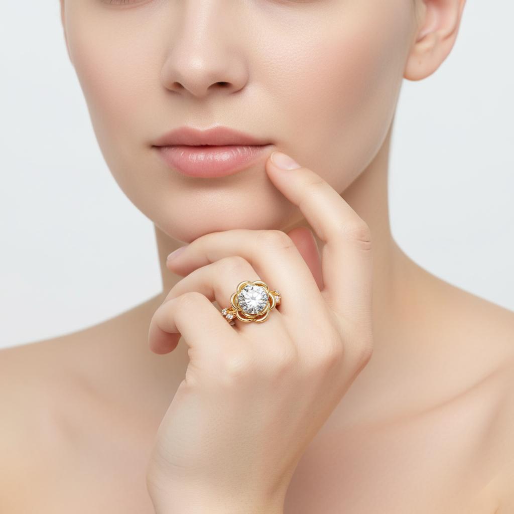 Flower Engagement Ring