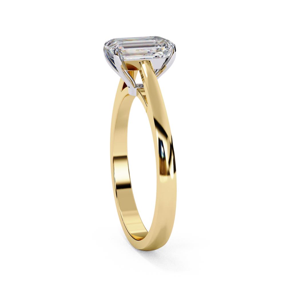Radiant Cut Cathedral Style Engagement Ring