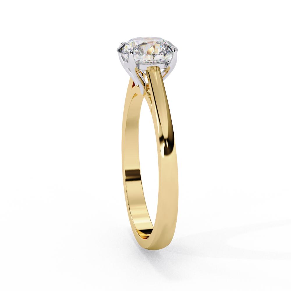 Round Solitaire Cathedral Engagement Ring
