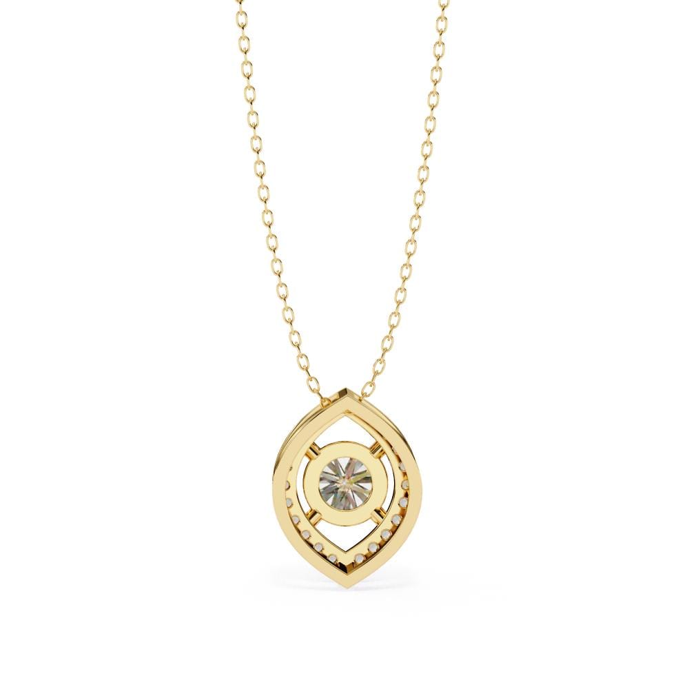 Marquise Shape Pendant With Round Stone