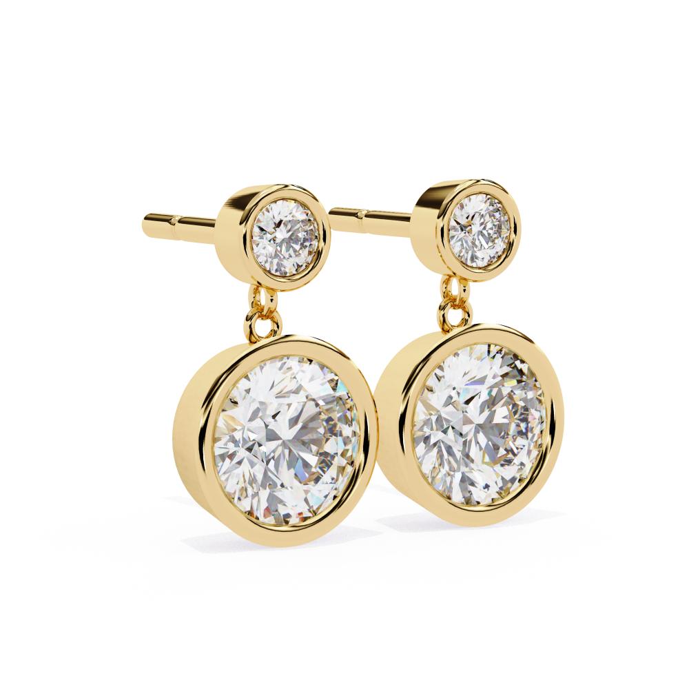 Two Stone Diamond Earrings