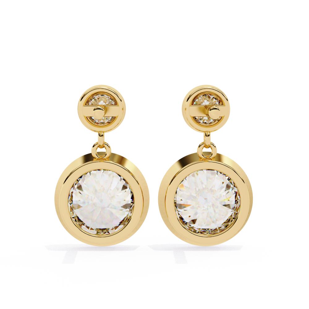 Two Stone Diamond Earrings