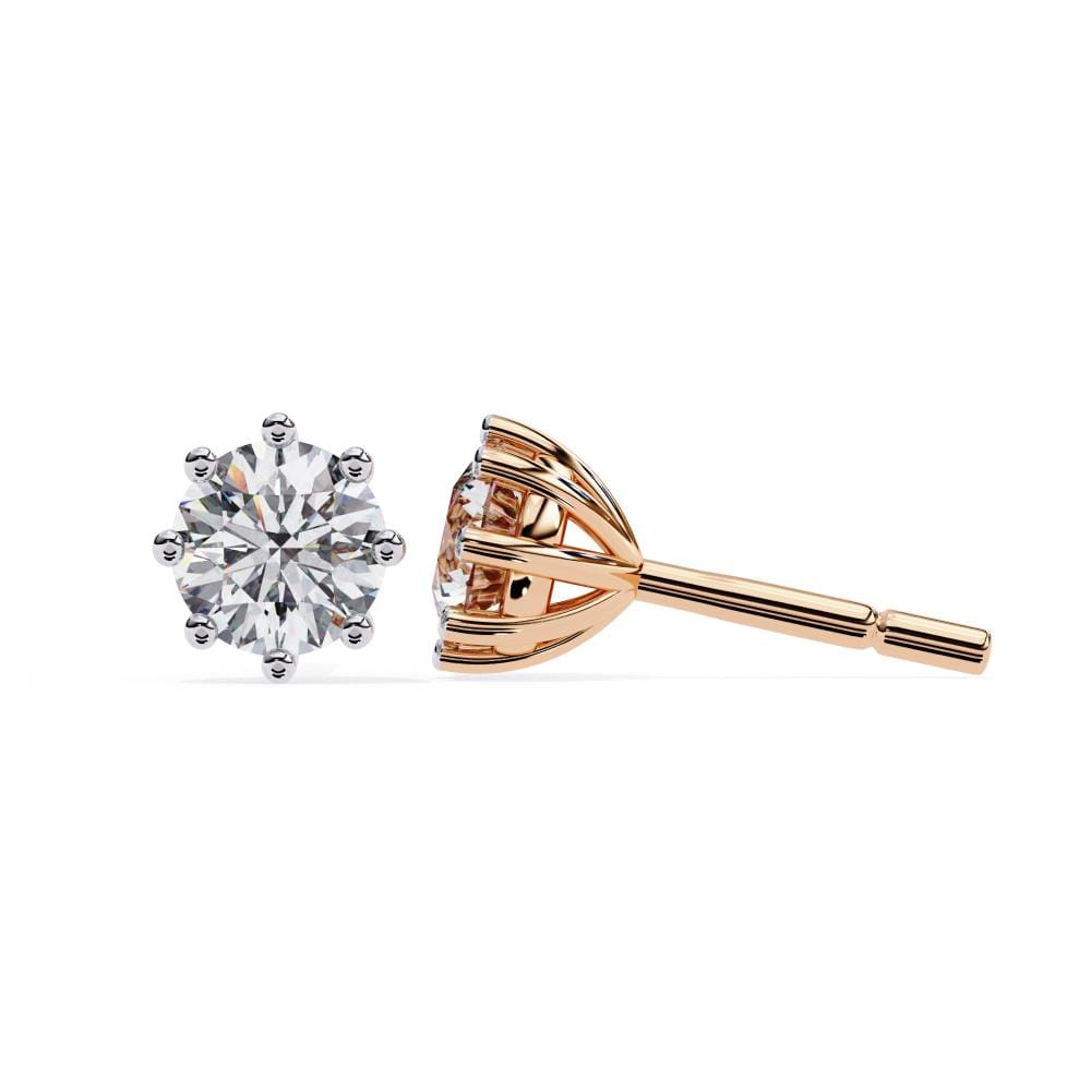 Round Multi Prong Stud Earrings