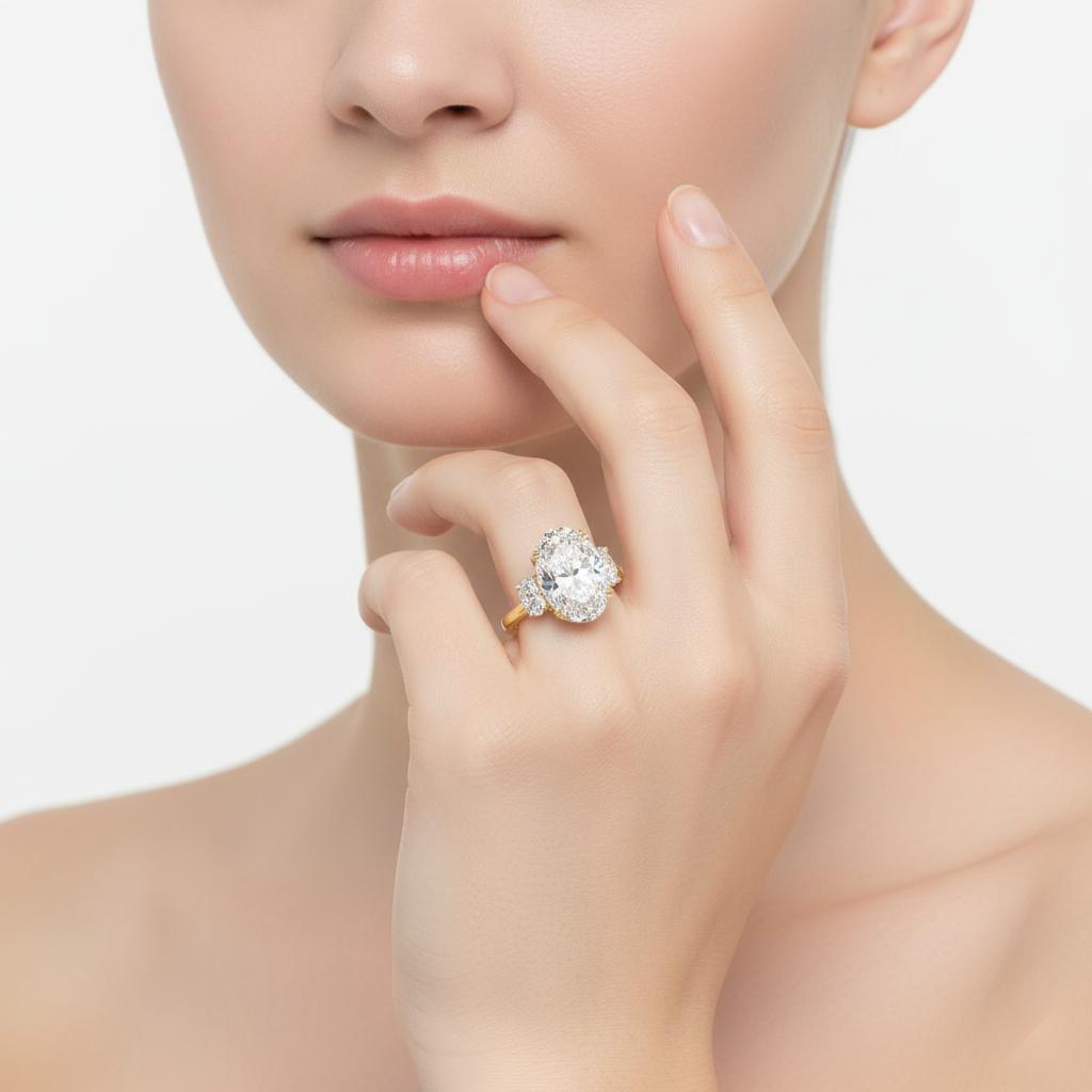 Oval Past Present Future Ring