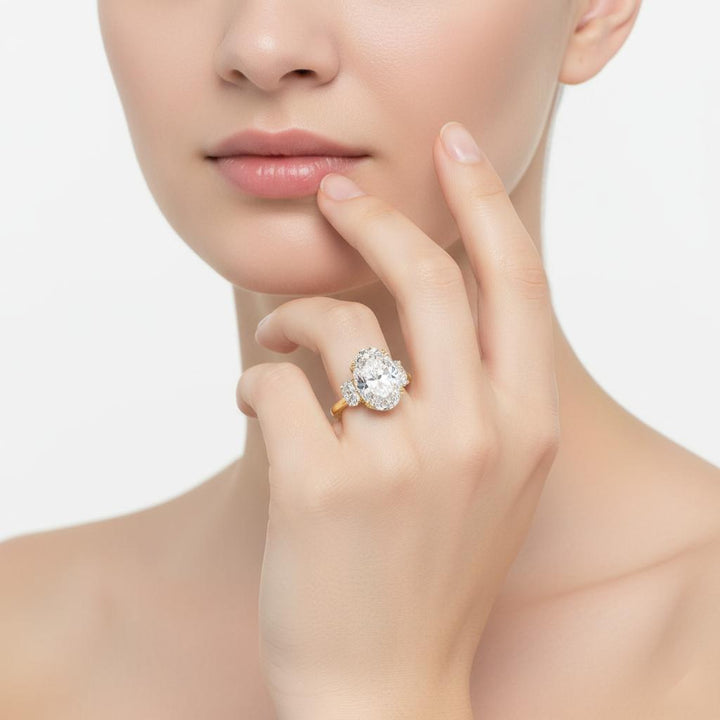 Oval Past Present Future Ring